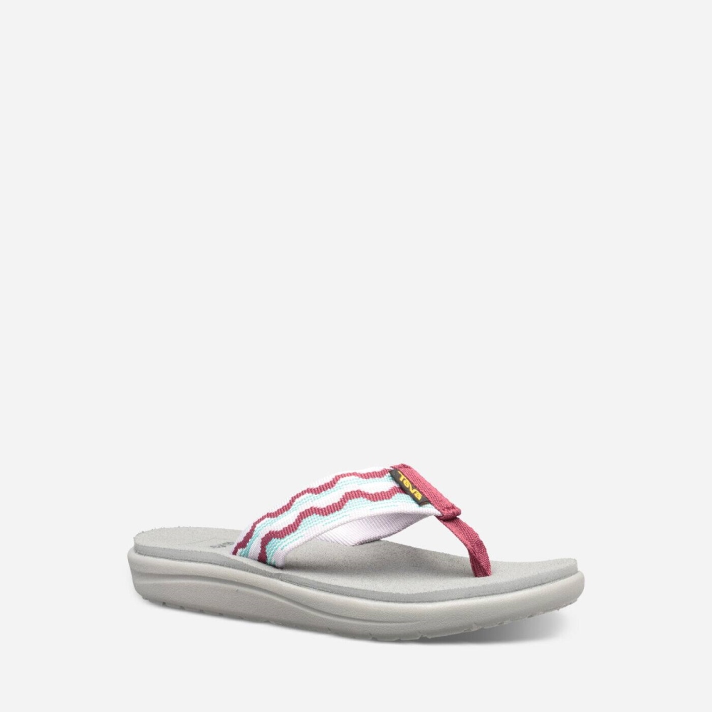 Teva Voya Kids' Grey / Rose Flip Flops CA97311 Canada Online